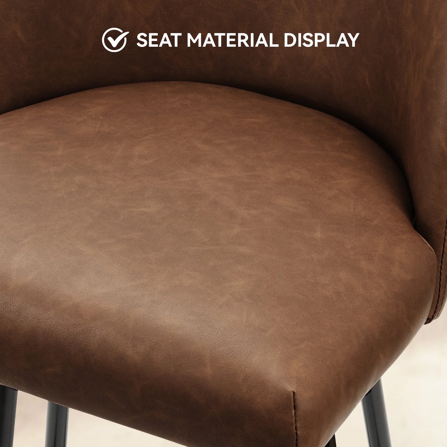 360° Swivel Barstools with Metal Legs