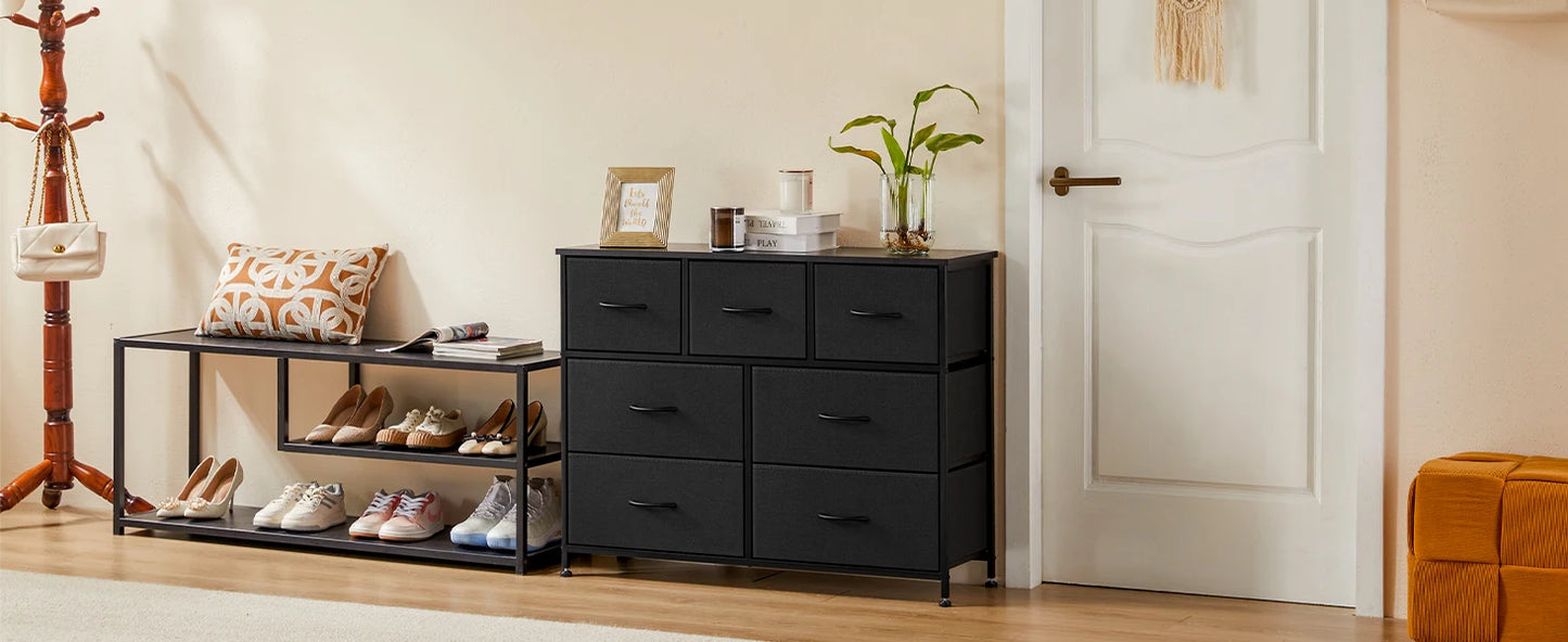 7 Drawer Fabric Dresser