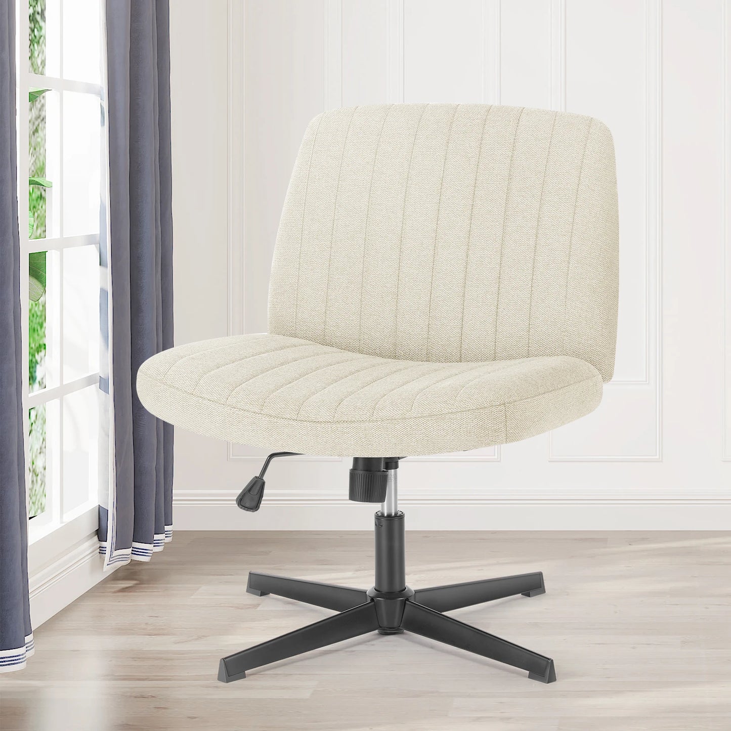 Cross Legged Office Chair with Adjustable Swivel