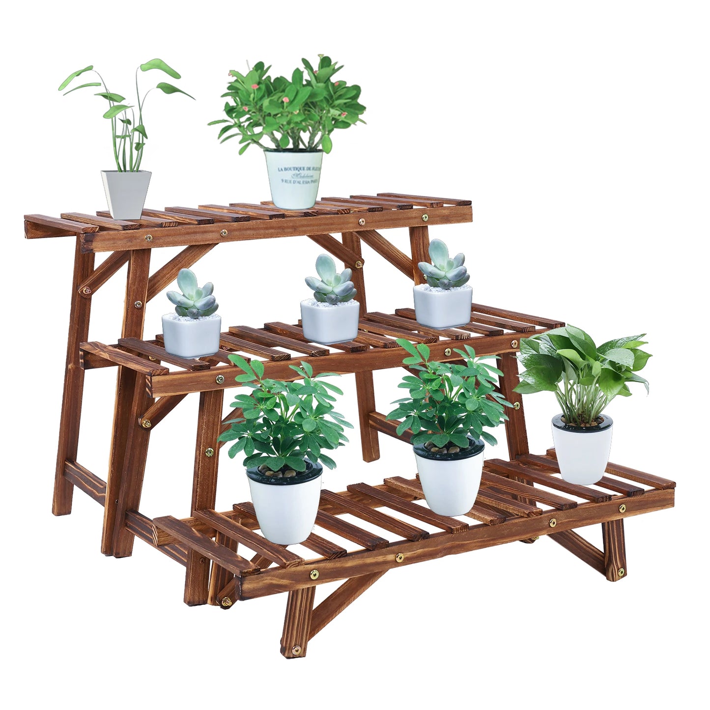 3‑Piece Wood Plant Stand
