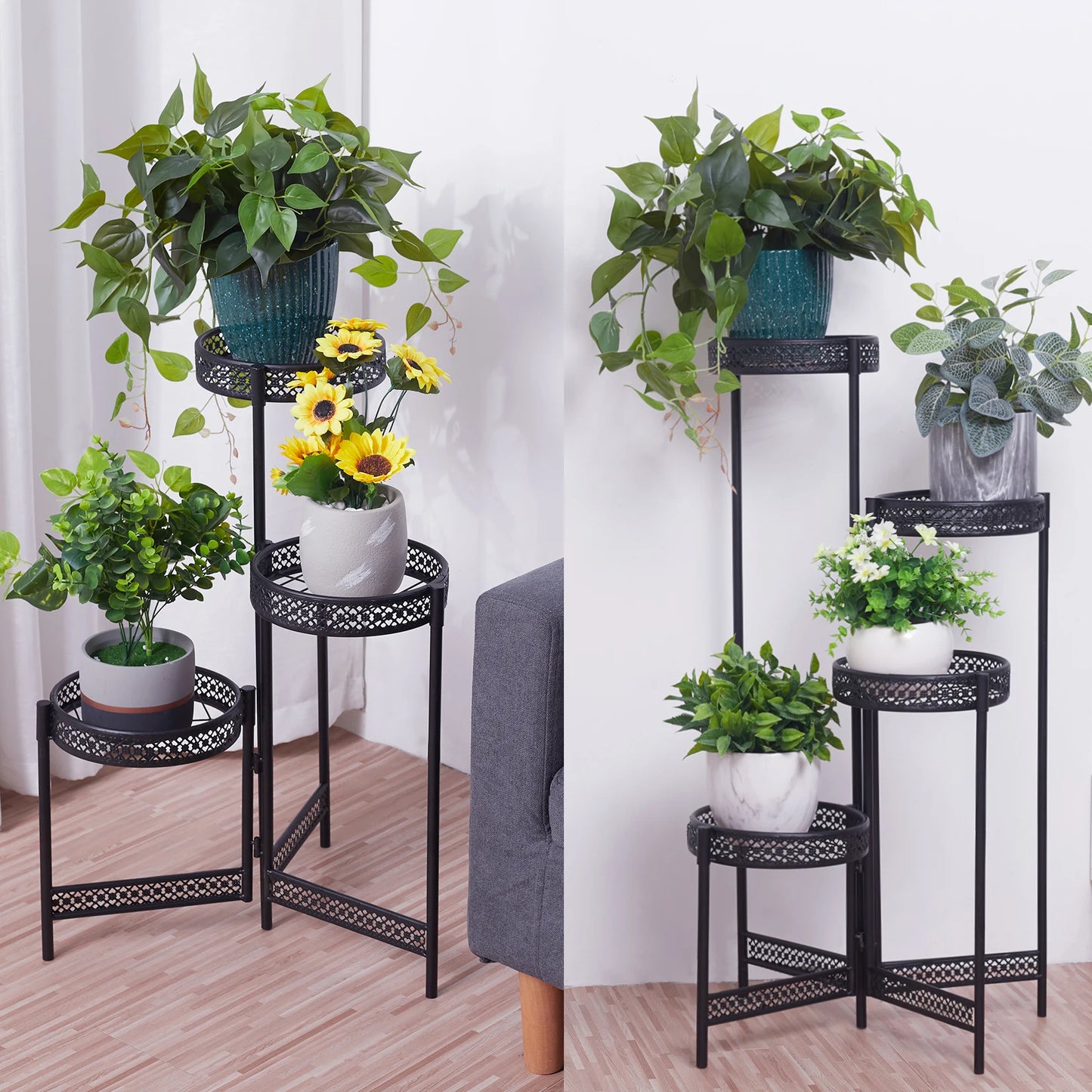 4‑Tier Metal Plant Stand