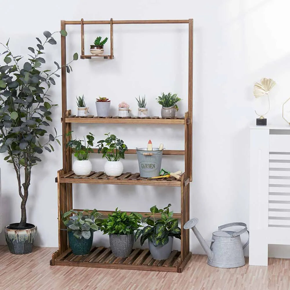3‑Tier Wood Plant Stand