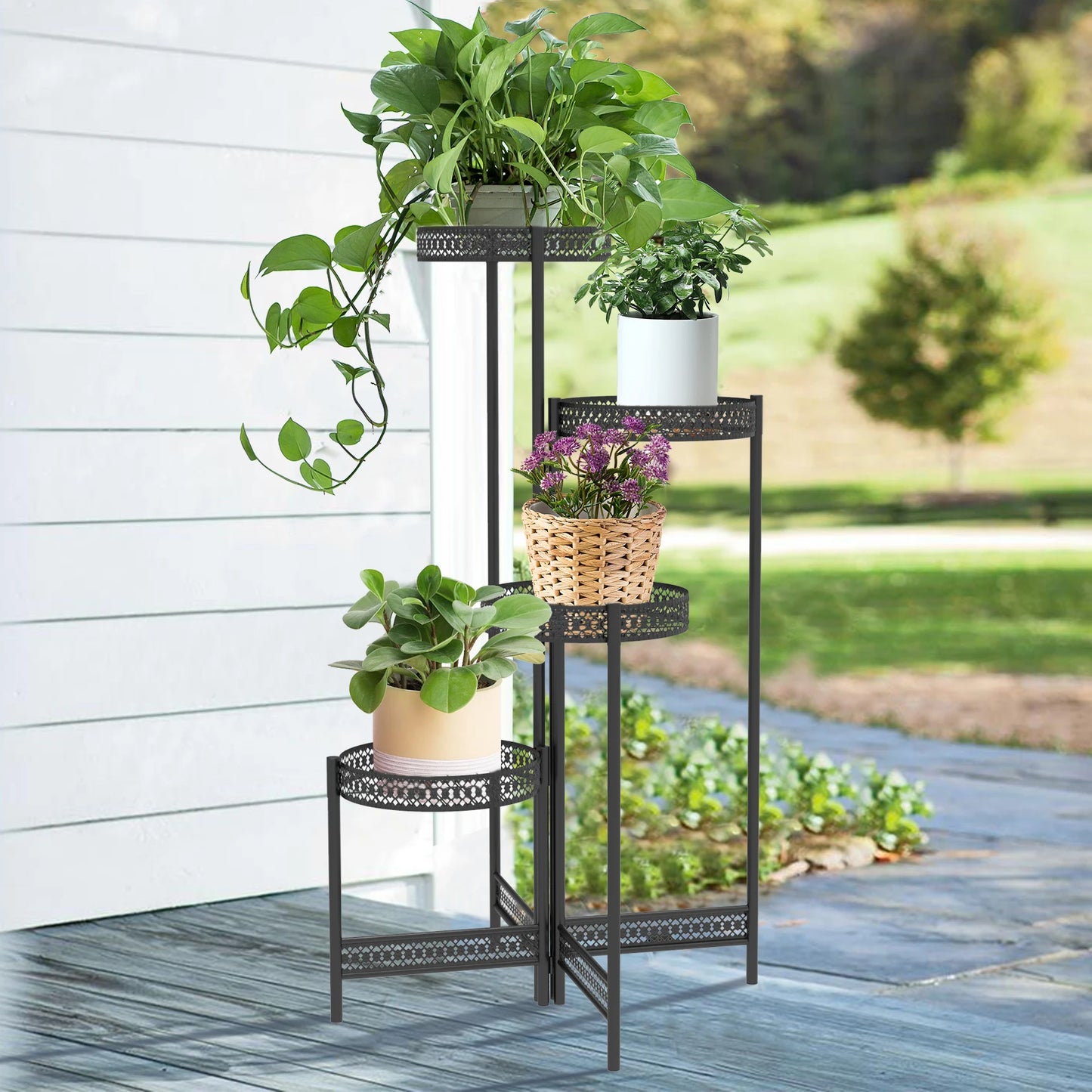 4‑Tier Metal Plant Stand