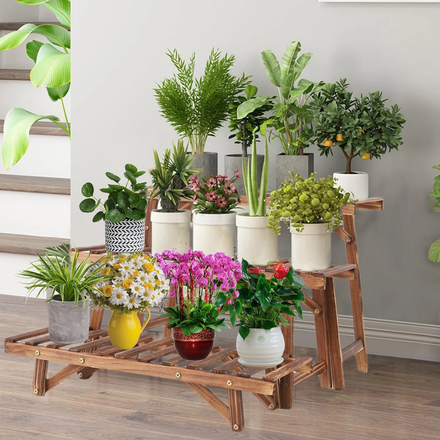 3‑Piece Wood Plant Stand