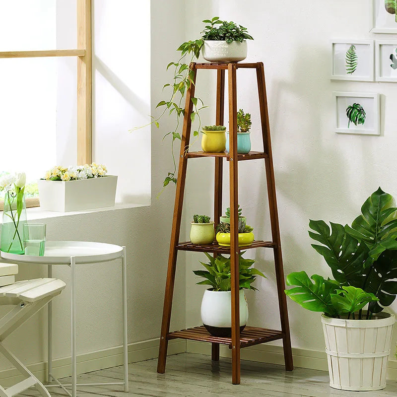 Tall Bamboo Plant Stand