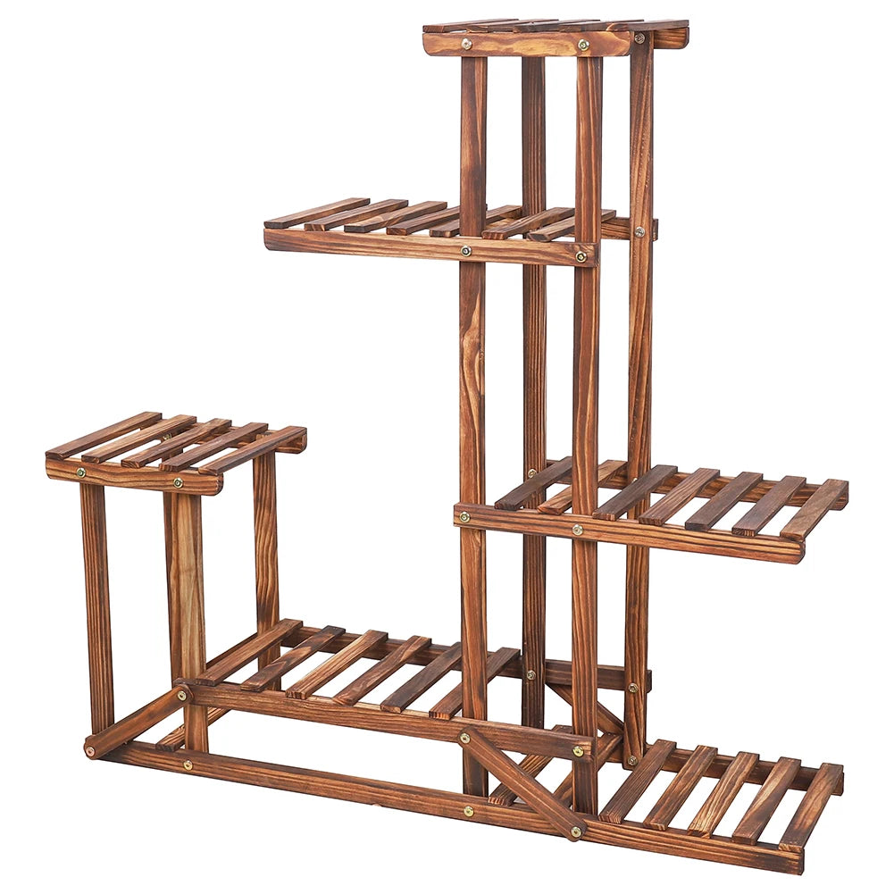 6‑Tier Wooden Plant Stand