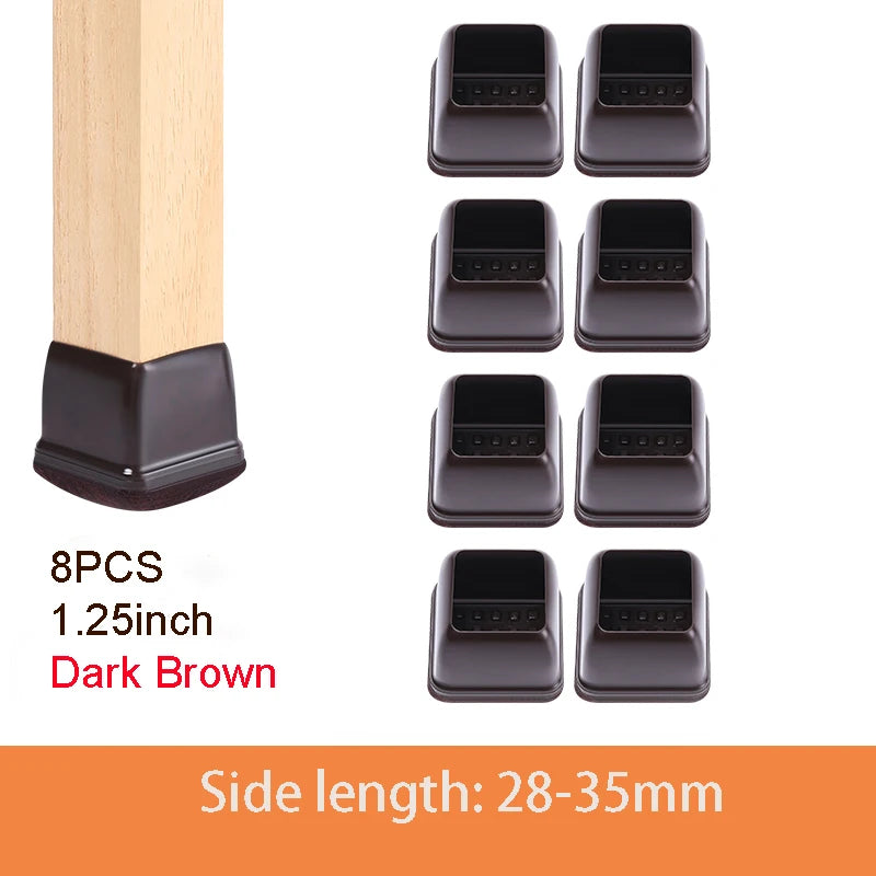 Table Chair Leg Protector Covers with Felt Pads