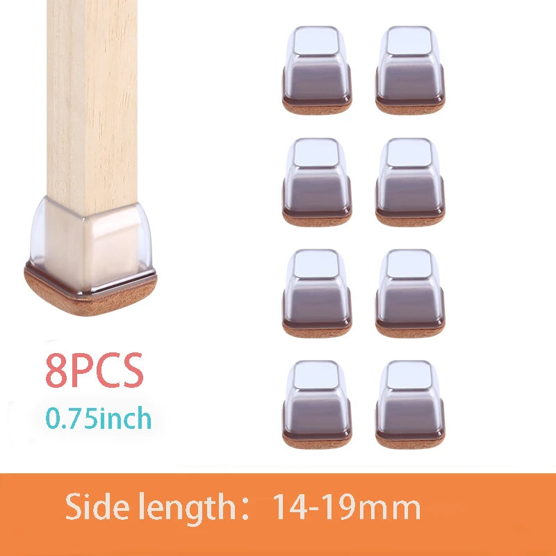 Table Chair Leg Protector Covers with Felt Pads