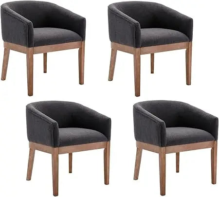 Beige Linen Dining Chairs