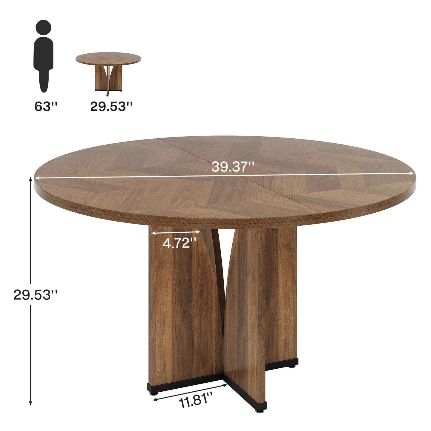 Round Wood Conference Table