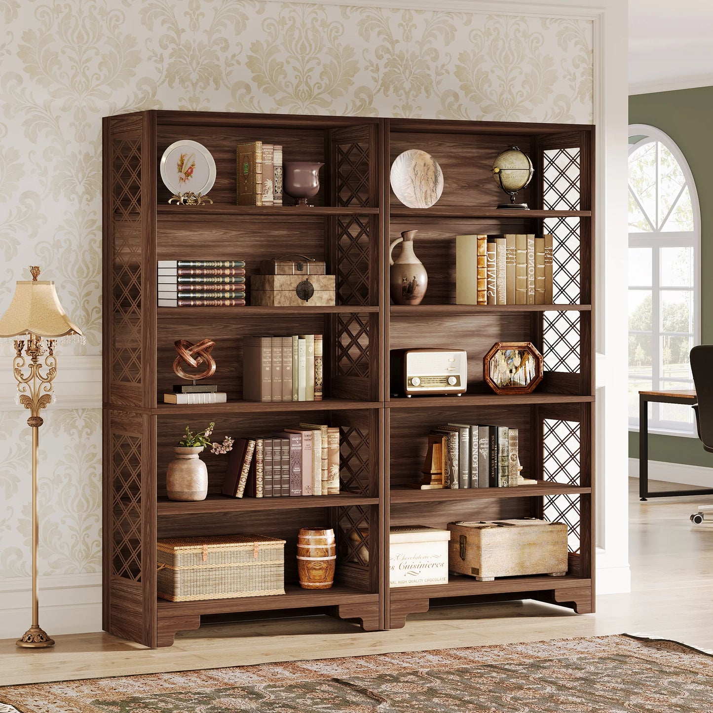 Industrial X-Frame Bookcase