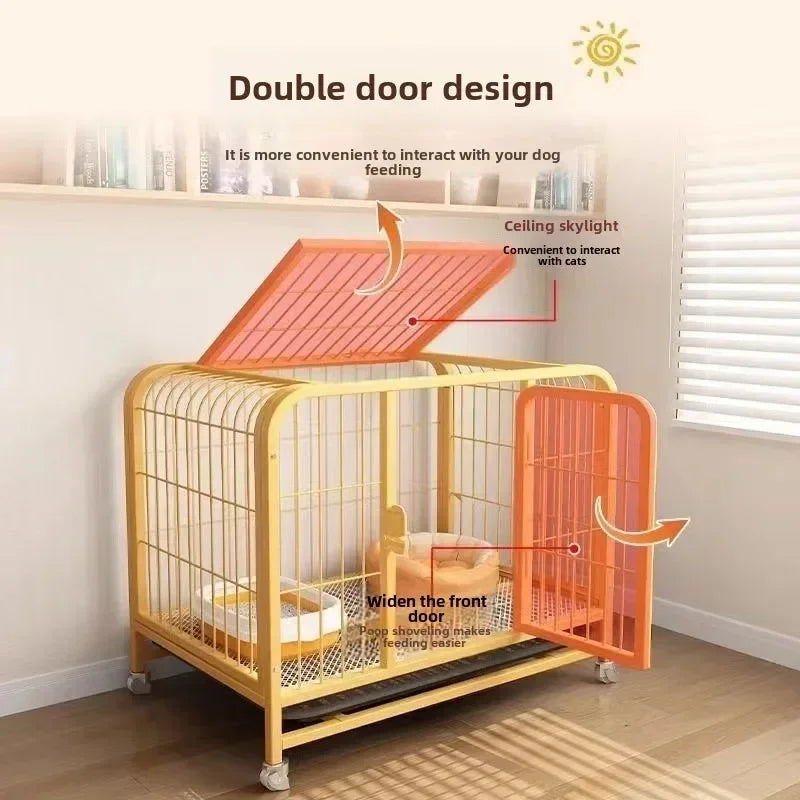 Indoor Dog Cage with Toilet