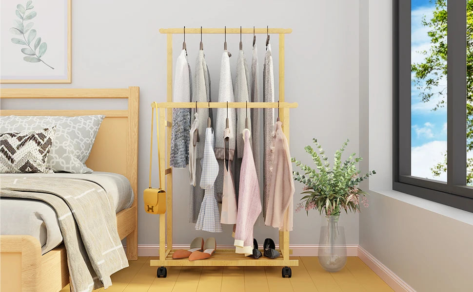 Bamboo Double Rail Rack
