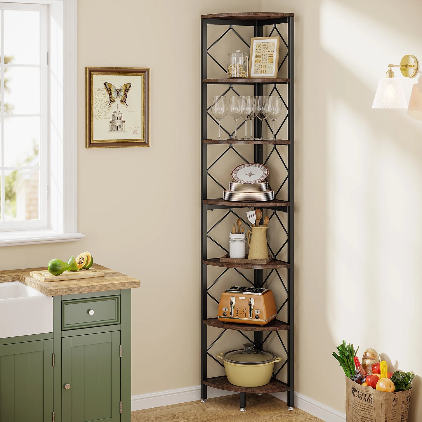 Slim Corner Bookcase
