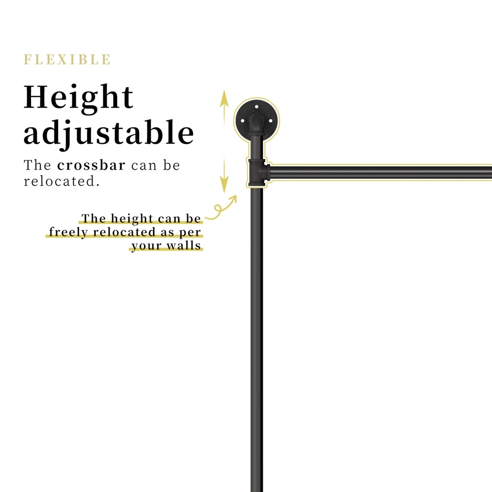 Industrial Wall Clothes Rod