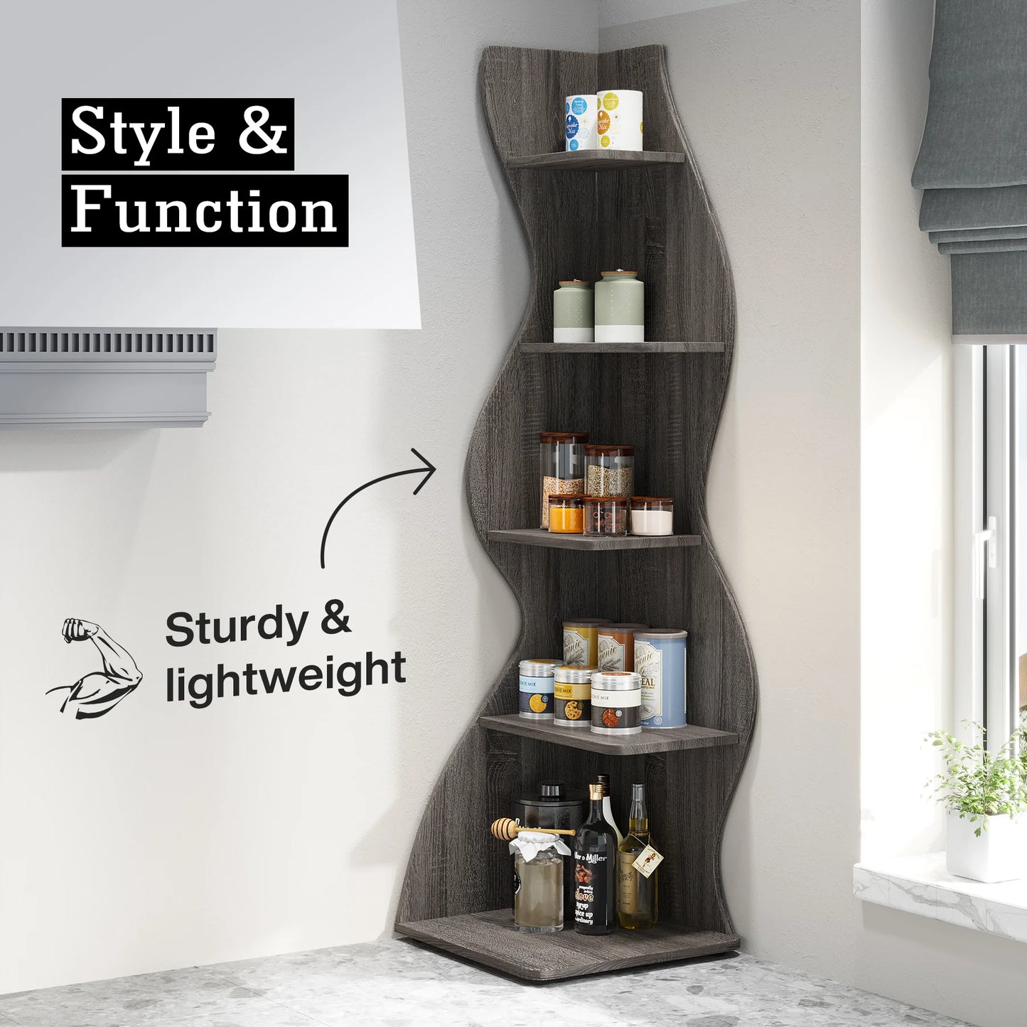 Corner 5‑Tier Shelf