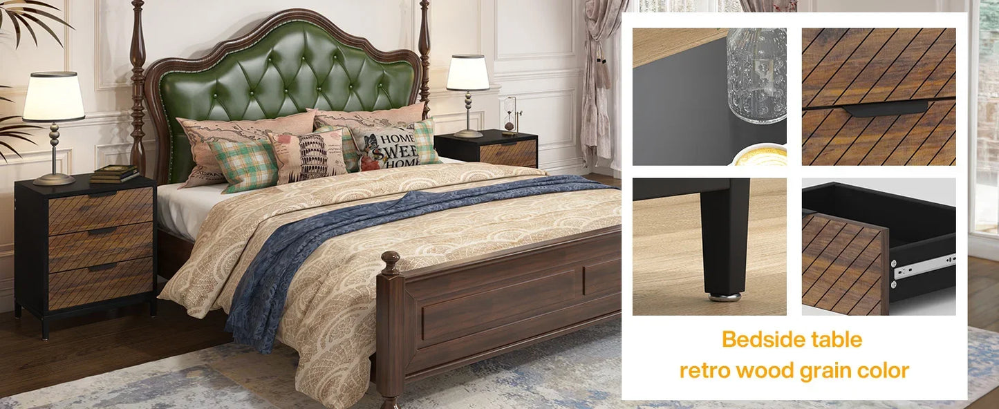 White & Gold Nightstand