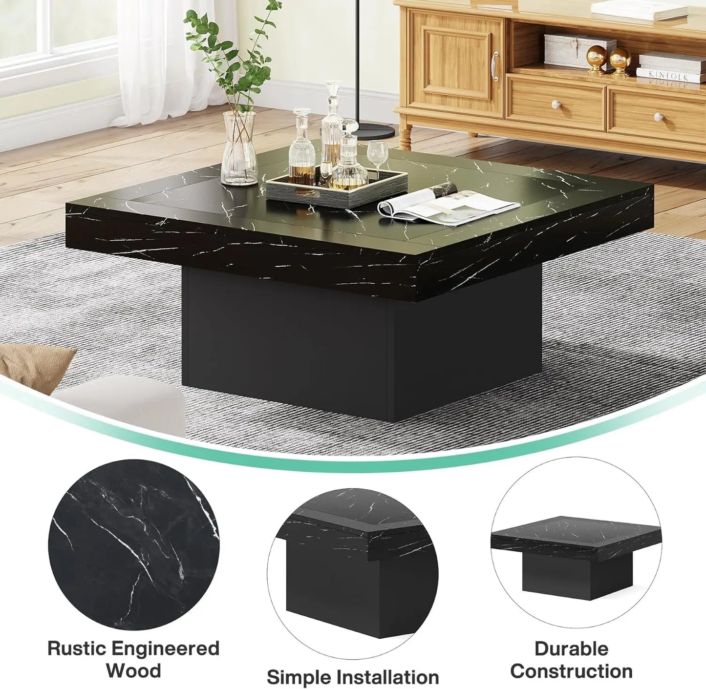 LED Rustic Coffee Table