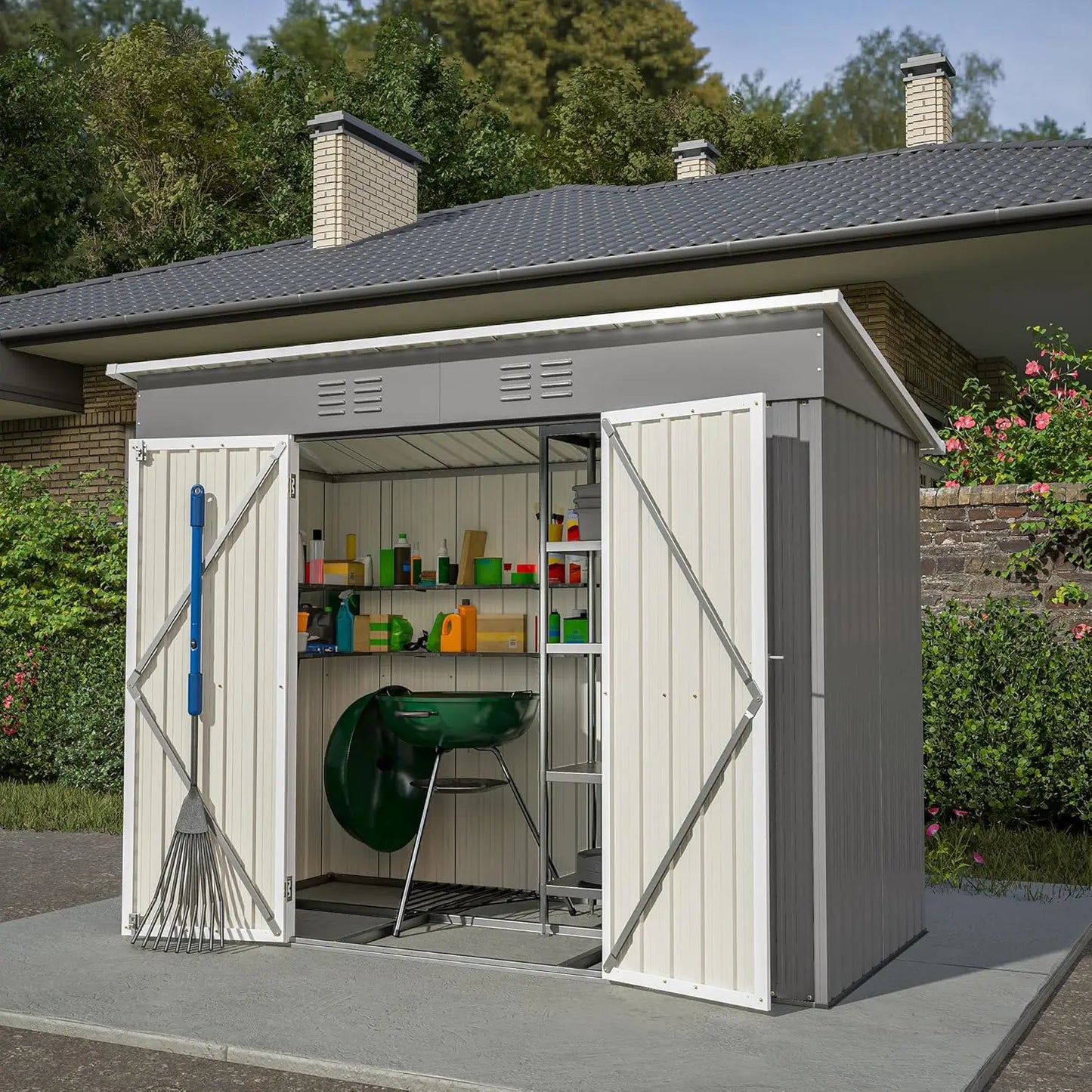 6×6 Outdoor Metal Utility Shed