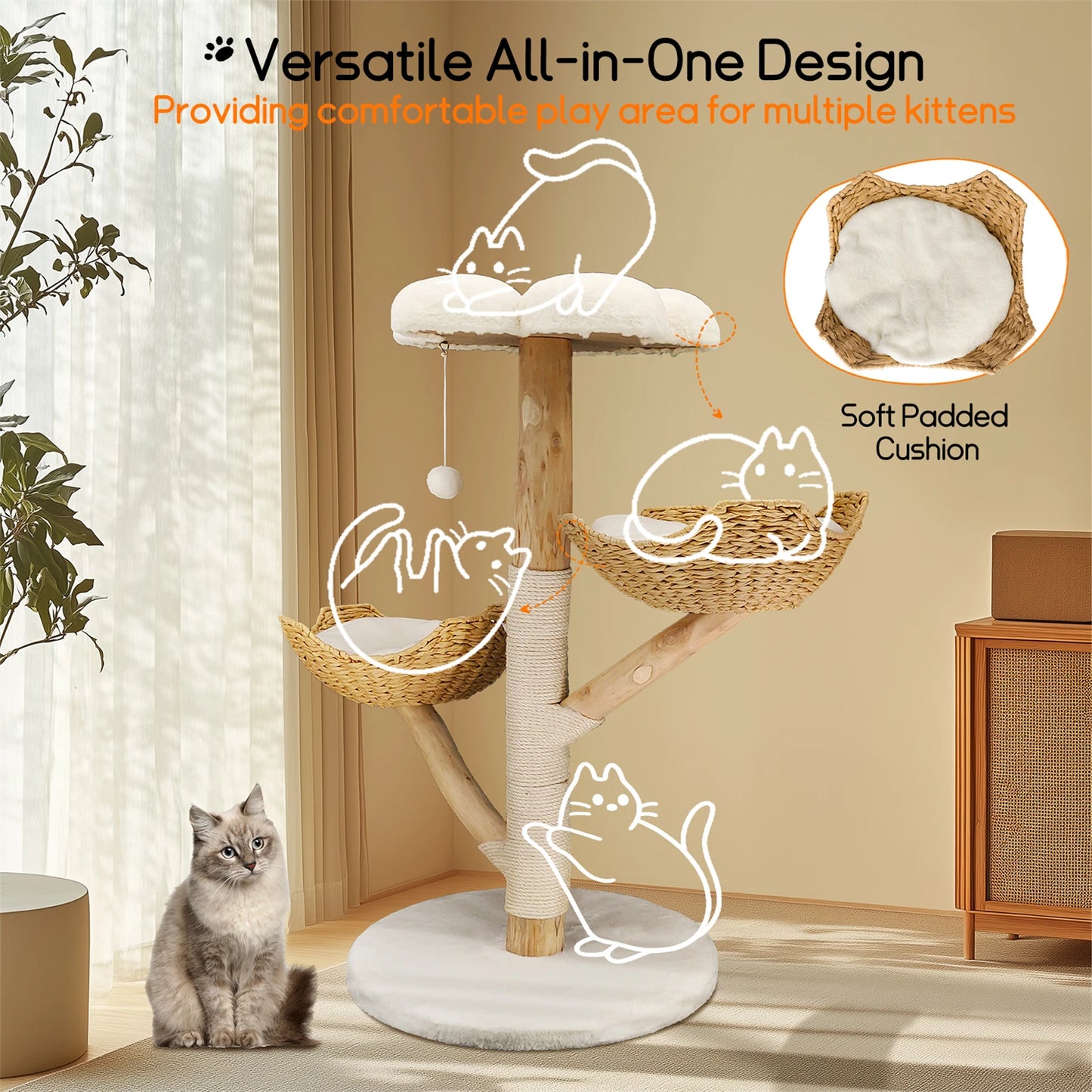 Modern Cat Tree Activity Tower