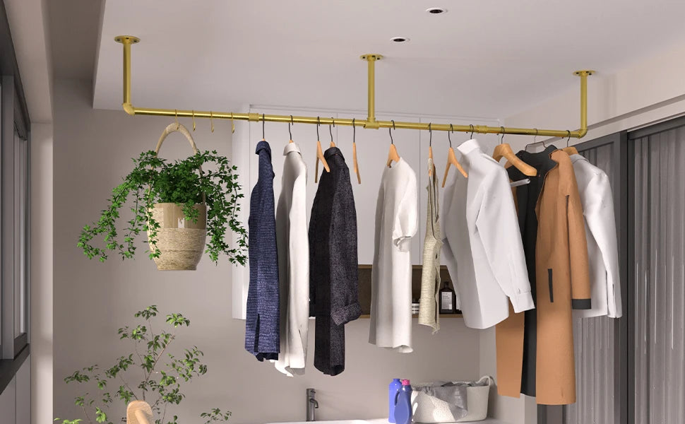 Industrial Pipe Clothes Rack