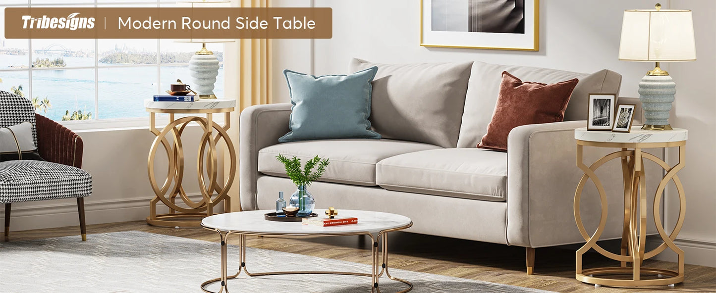 O-Base Marble Side Table