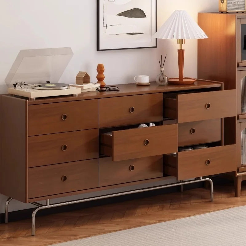 Classic Rustic Living Room Cabinet with Doors – Vintage Glam Storage Unit