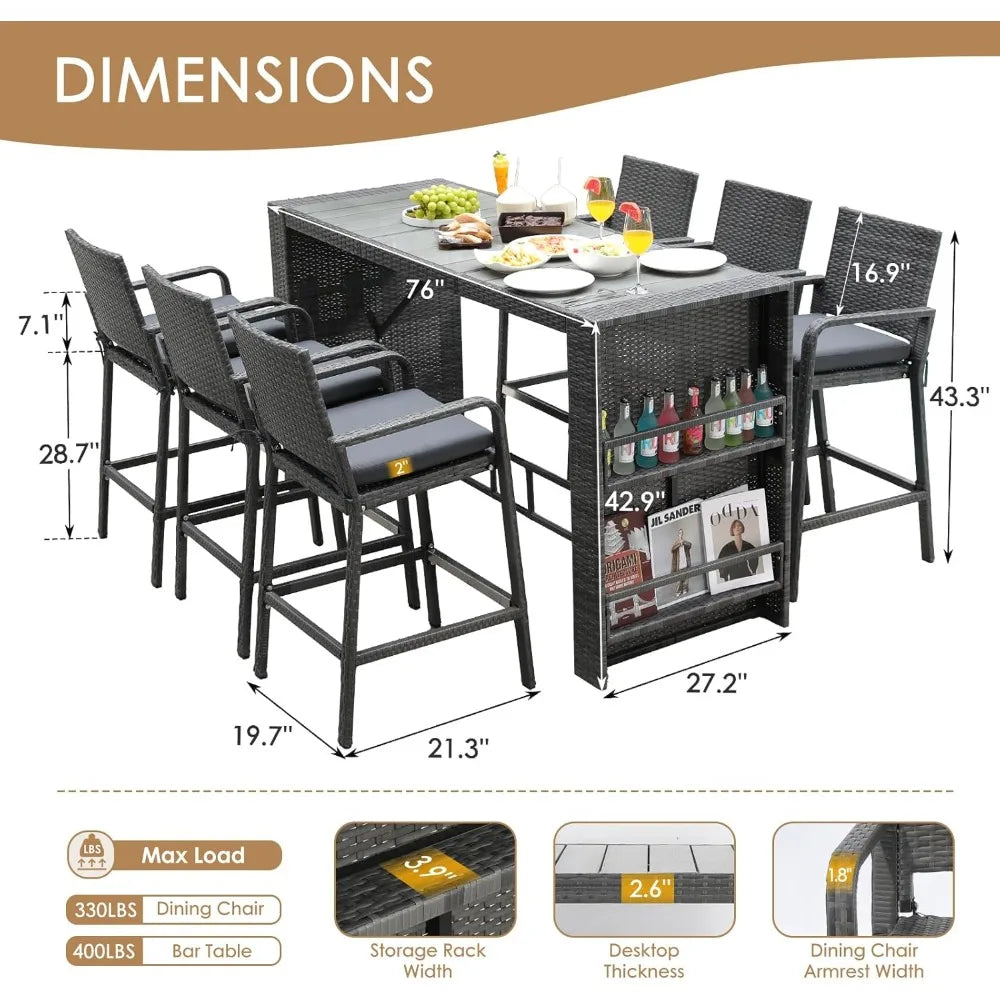 Outdoor Rattan Dining Set