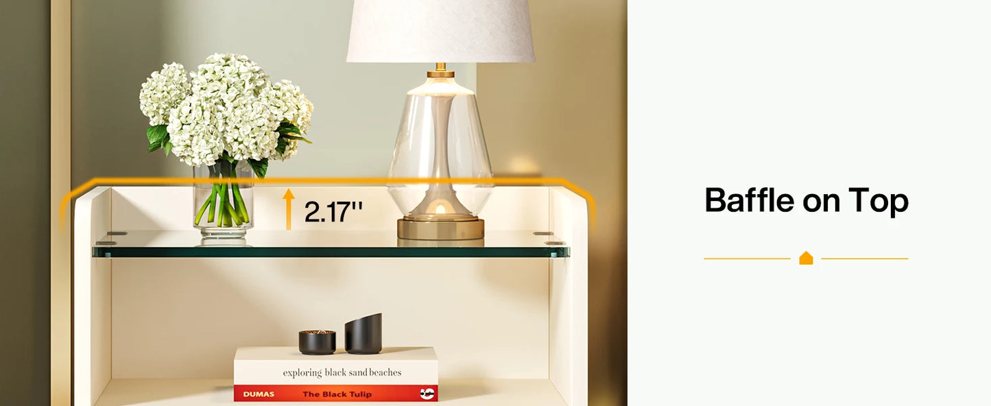 Modern White Nightstand
