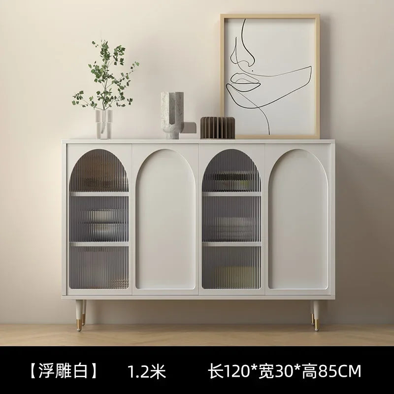 Black Luxury Dresser Cabinet – Minimalist Modern Storage with Hidden Handles and Sleek Drawers