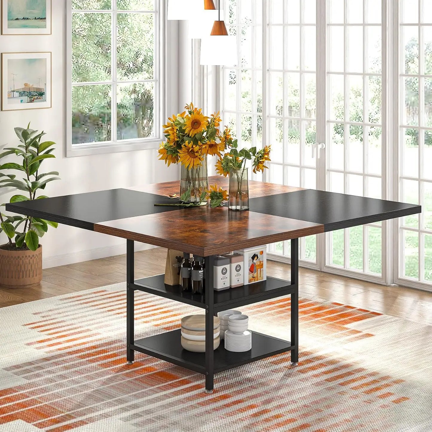 Round Storage Dining Table