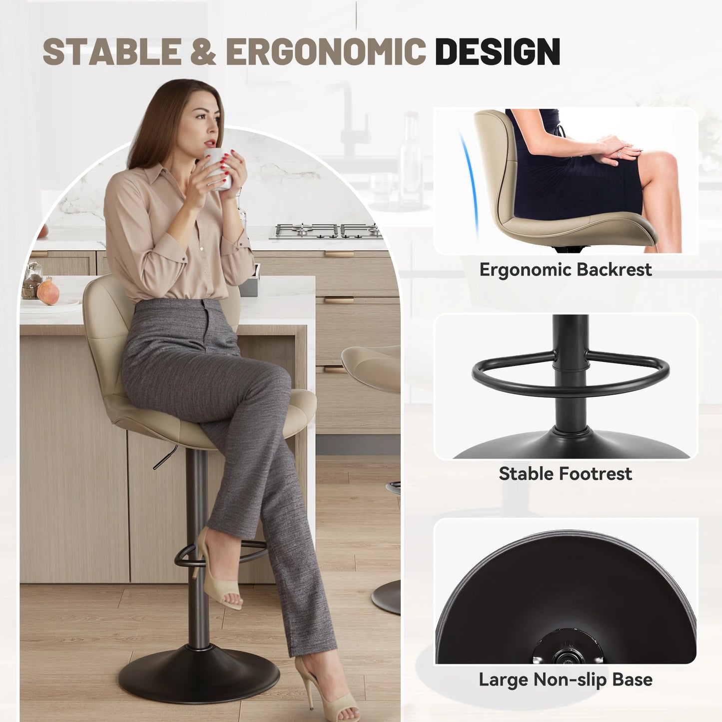 Adjustable Swivel Bar Stools