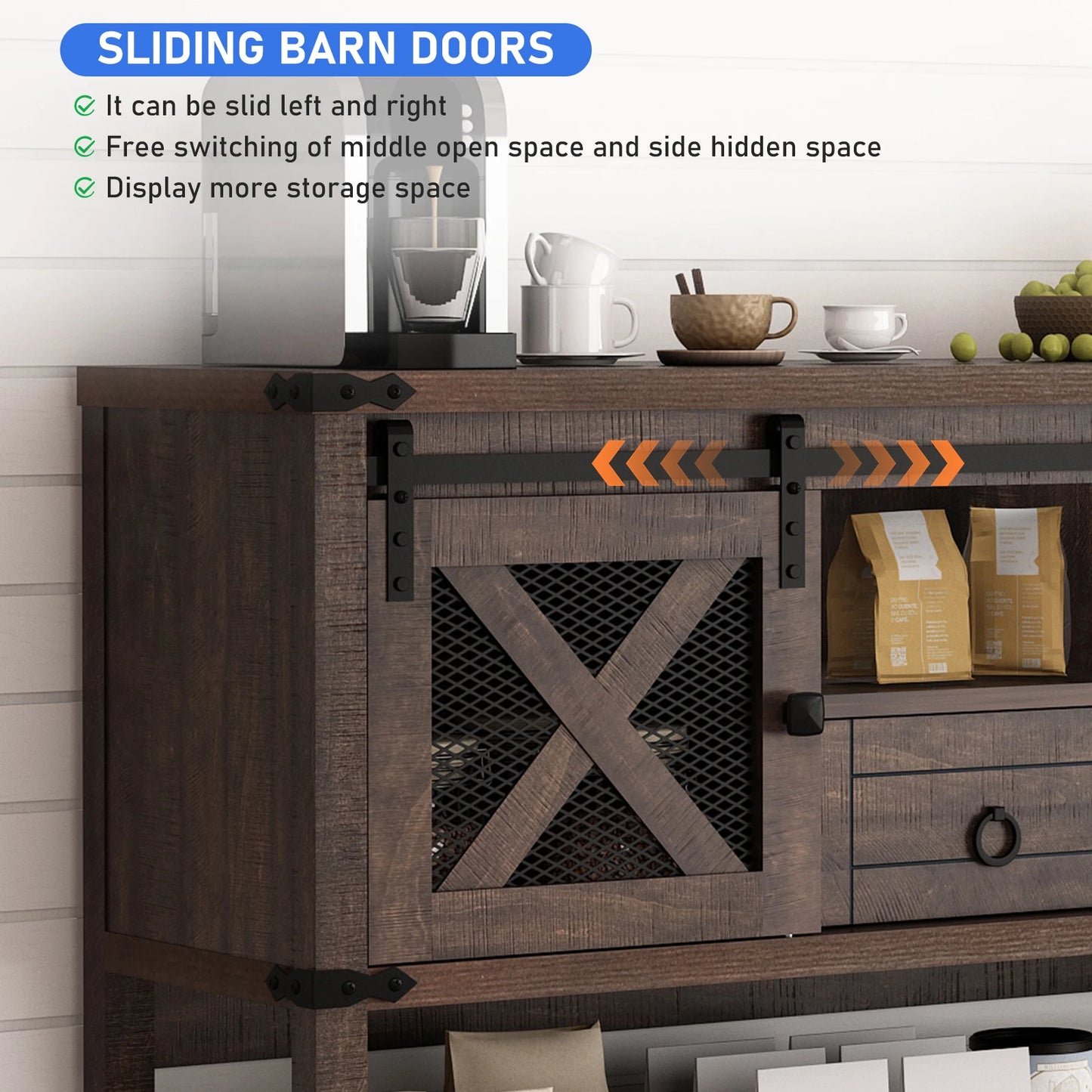 Entryway Table with Sliding Barn Doors