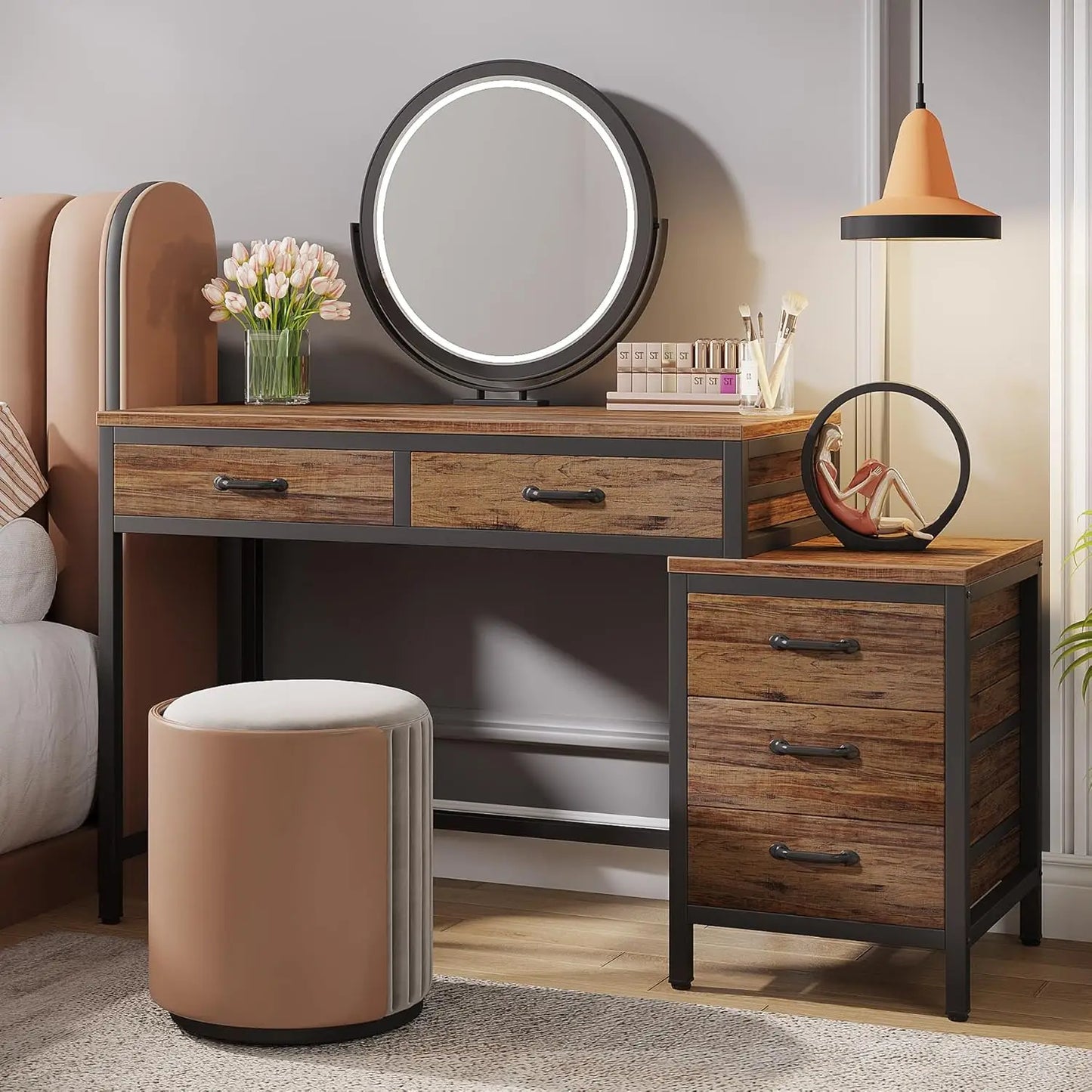 5 Drawer Vanity Desk