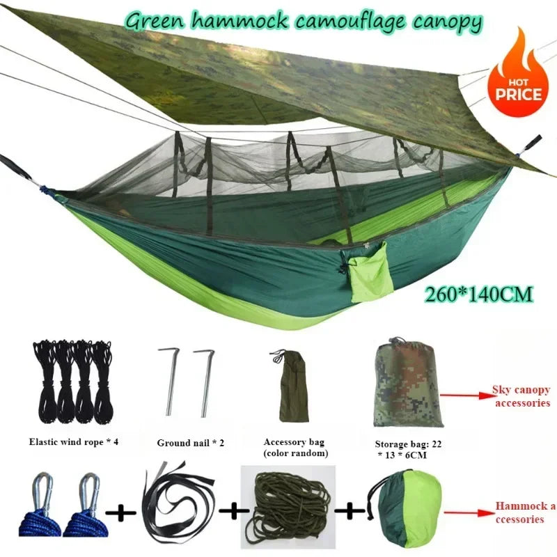 Mosquito‑Proof Hammock with Canopy