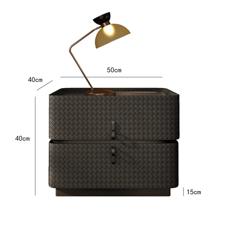 Black Aesthetic Nightstand Vintage Luxury Italian Drawers Bedside Table