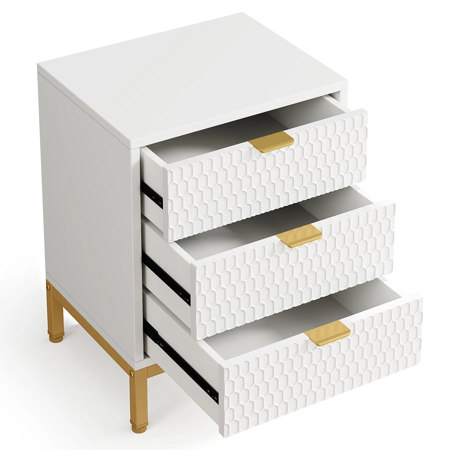 Hexagon 3-Drawer Nightstand