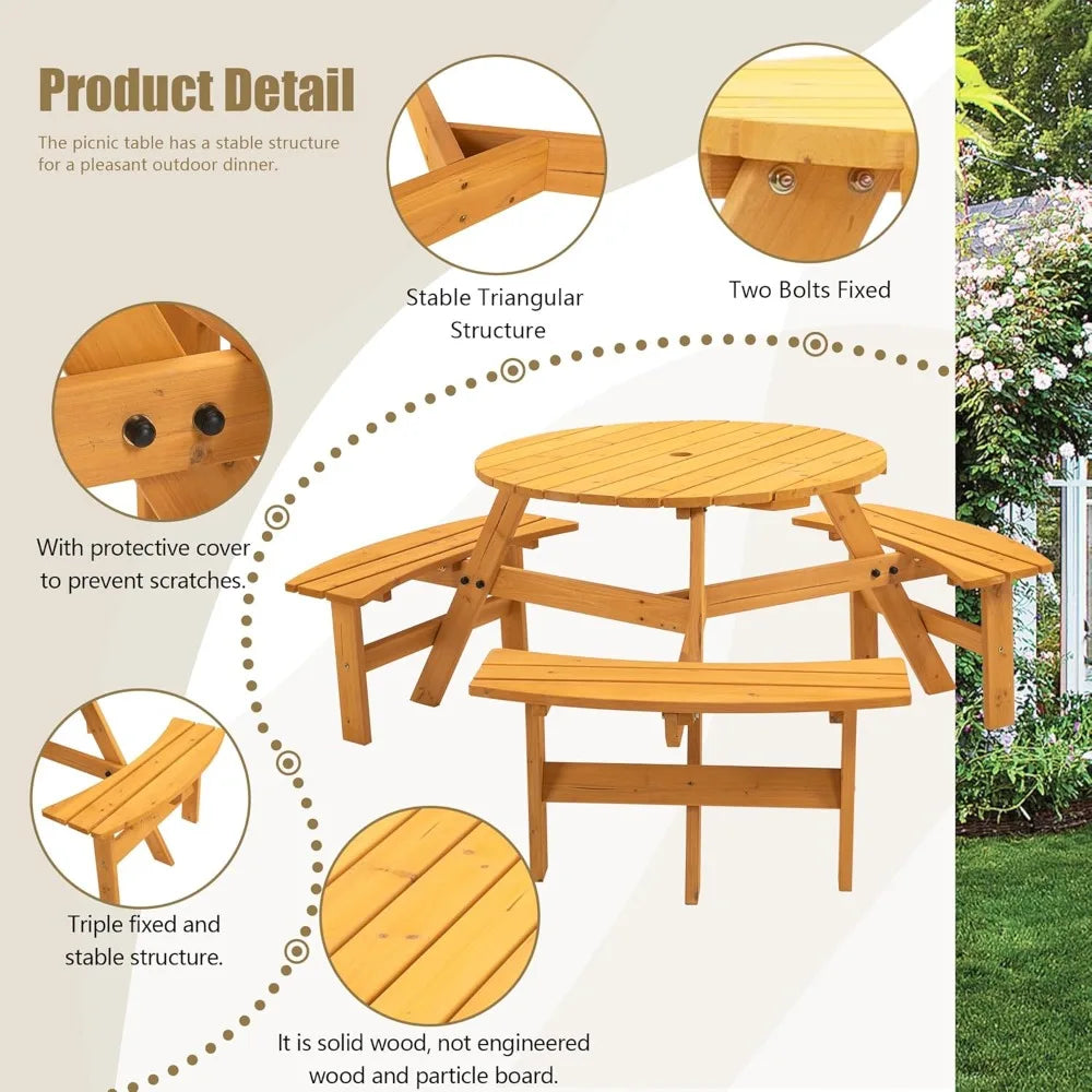6‑Person Picnic Table
