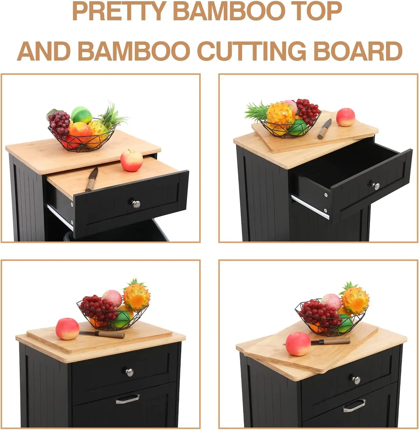 Single Trash Cabinet Tilt Out Freestanding