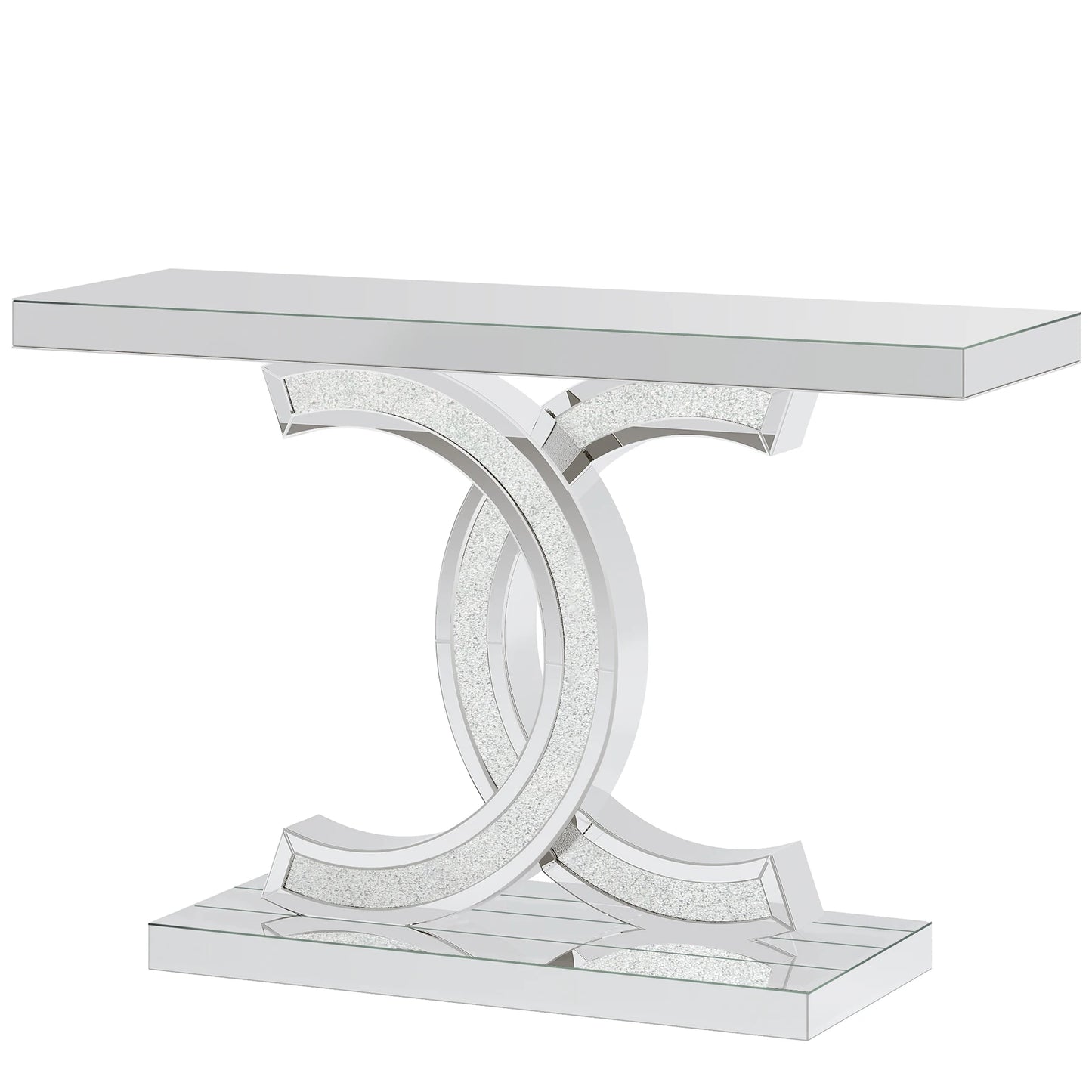 Gold Faux Marble Console
