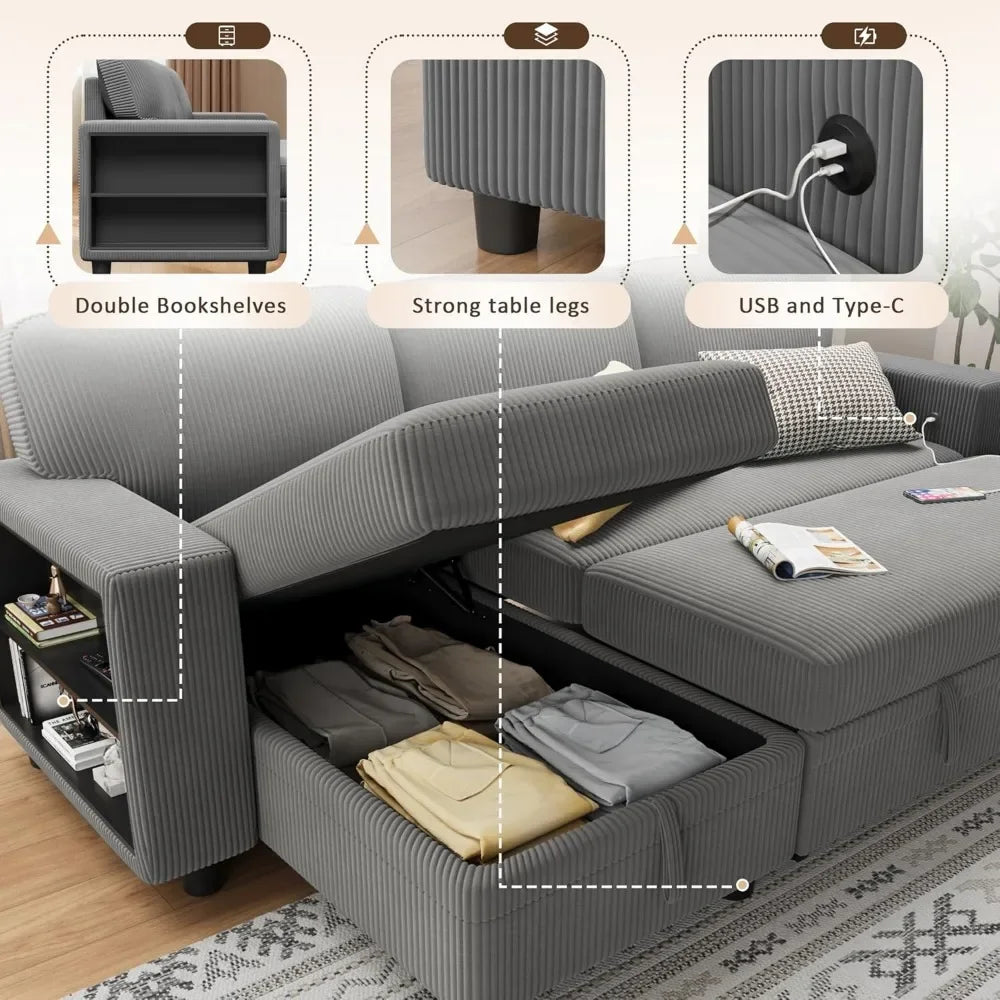 Convertible Sleeper Sofa Bed