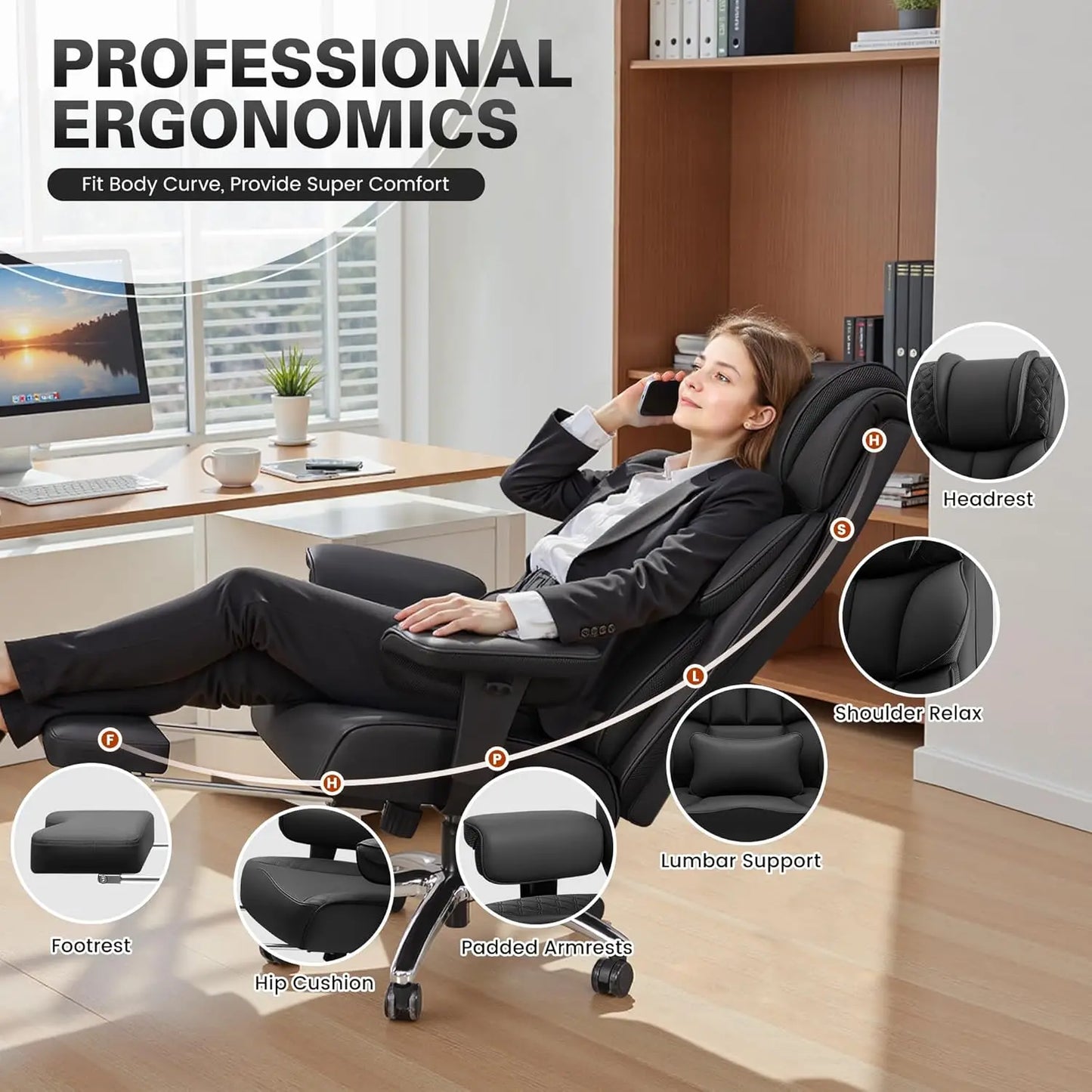 Oversized PU Recliner Chair
