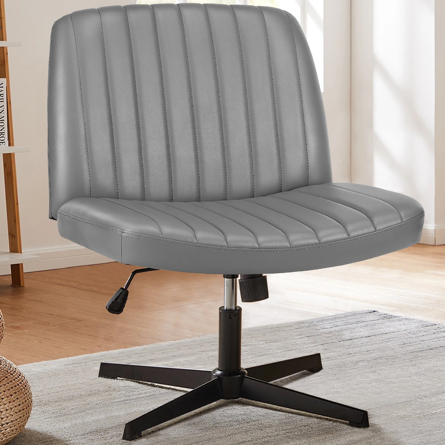 Cross Legged Office Chair with Adjustable Swivel