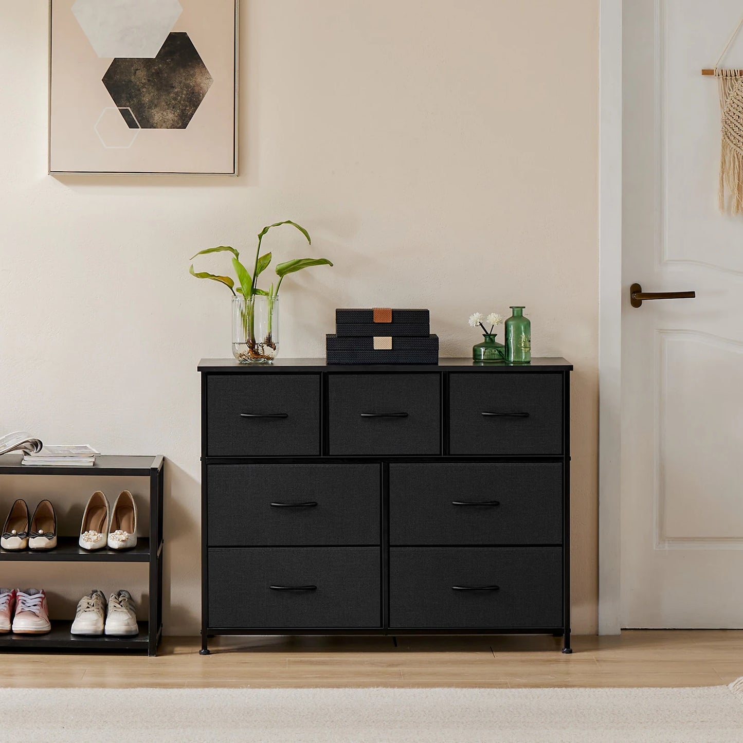 7 Drawer Fabric Dresser