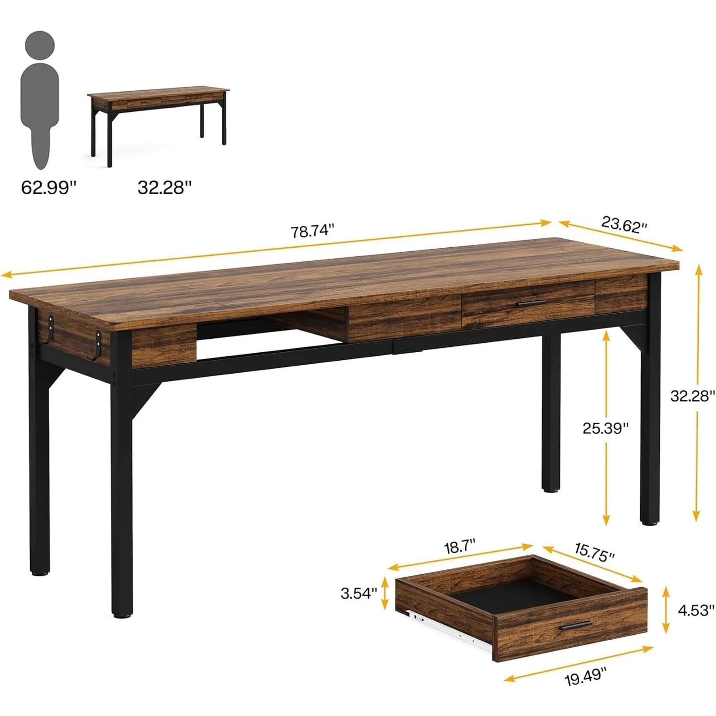 Double Drawer Desk