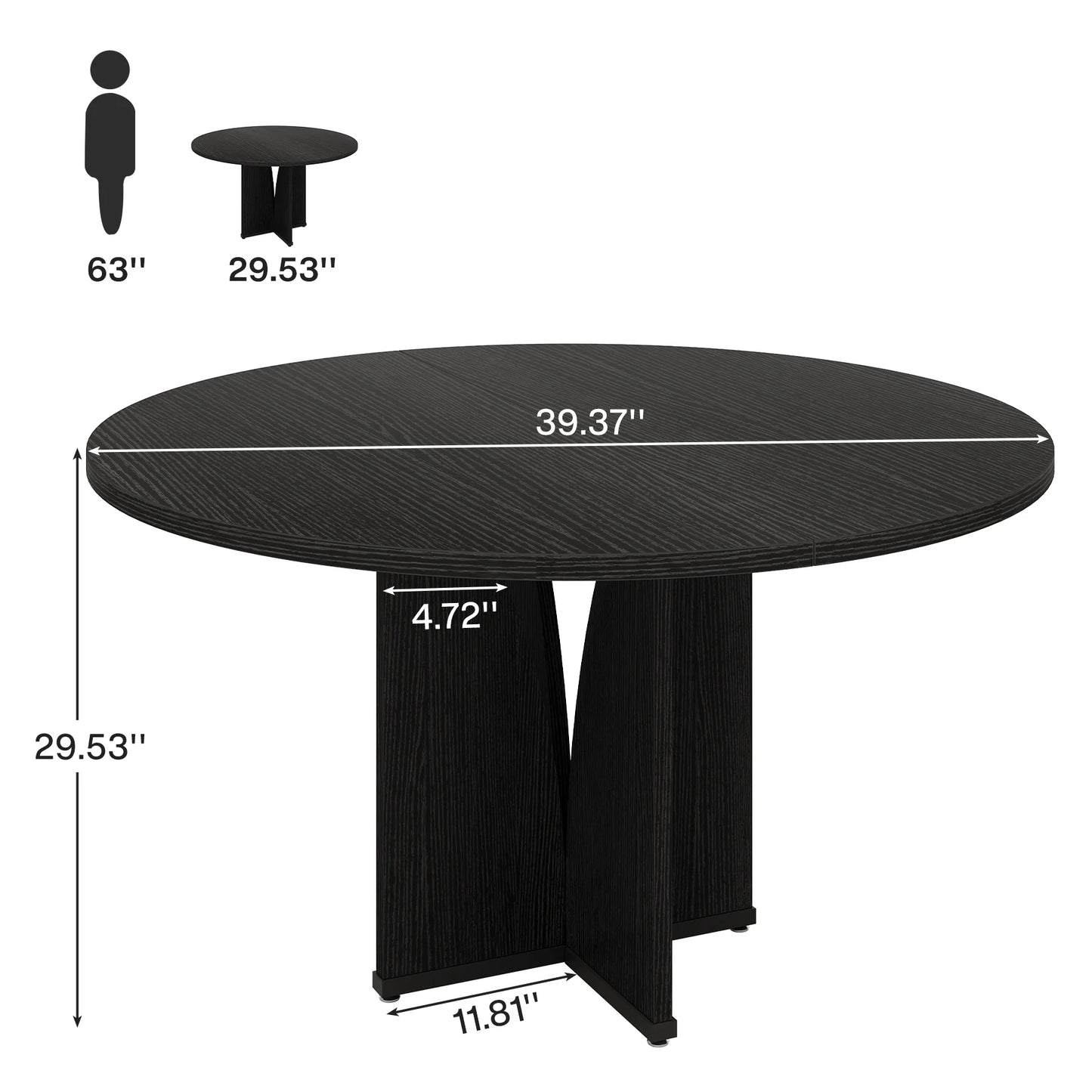 Round Wood Conference Table