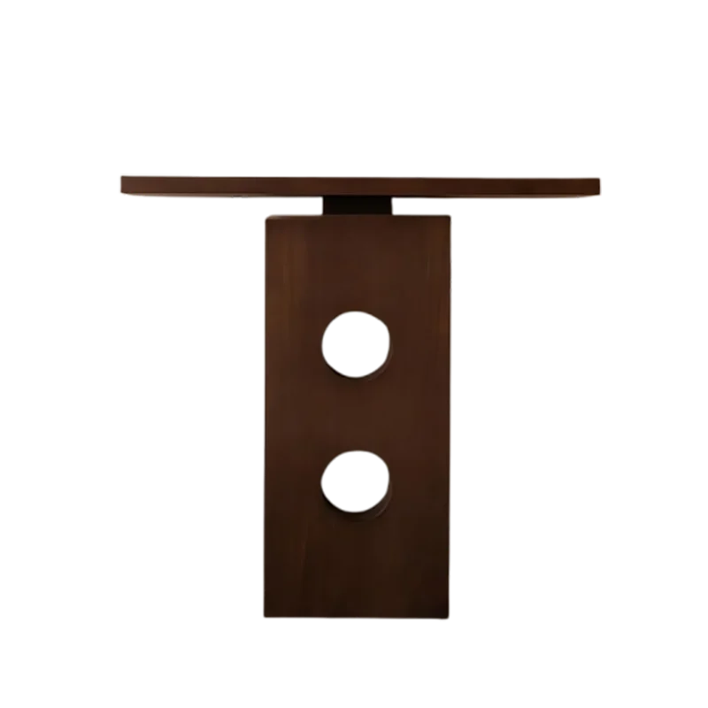 Modern Wood Console Table – Minimalist Corner Table for Entryways and Living Rooms