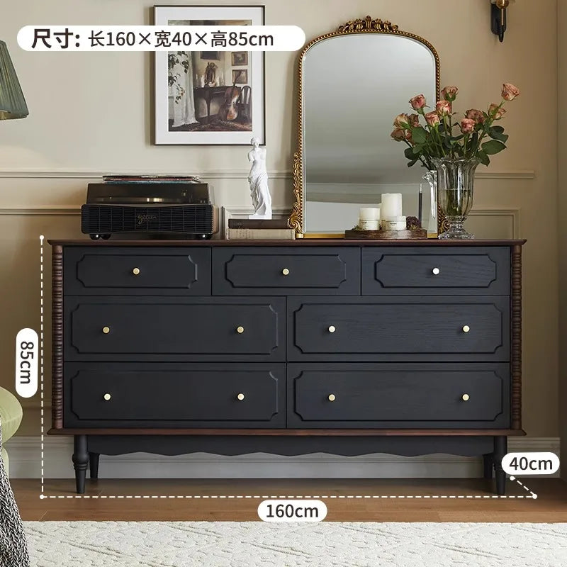 Glam American Living Room Cabinet – Large Minimalist Storage Display Unit