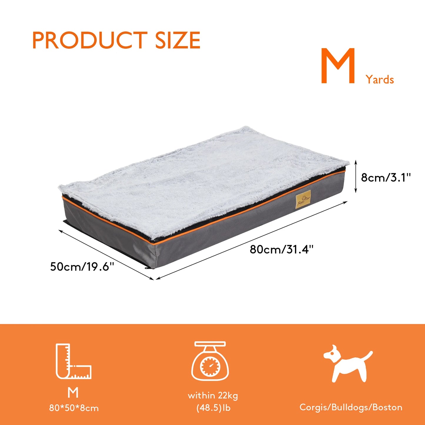 Orthopedic Foam Dog Bed with Washable Cover