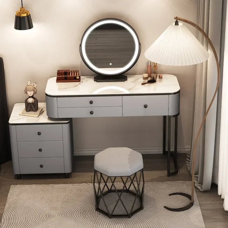 Luxury Vanity Table with Mirror & Drawers – Modern Classic Makeup Desk
